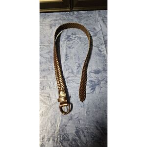 Vintage Guess brown‎ Braided Belt Leather Wrapped Buckle Women's Medium